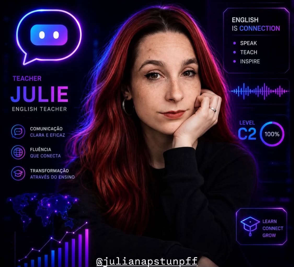 Teacher Julie, professora de inglês da Spikinglix